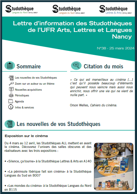 Lettre d'information ALL n°38