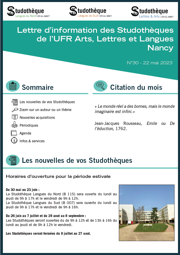 Lettre d'information n°30