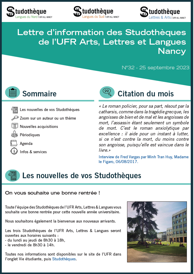 Lettre d'information n°32