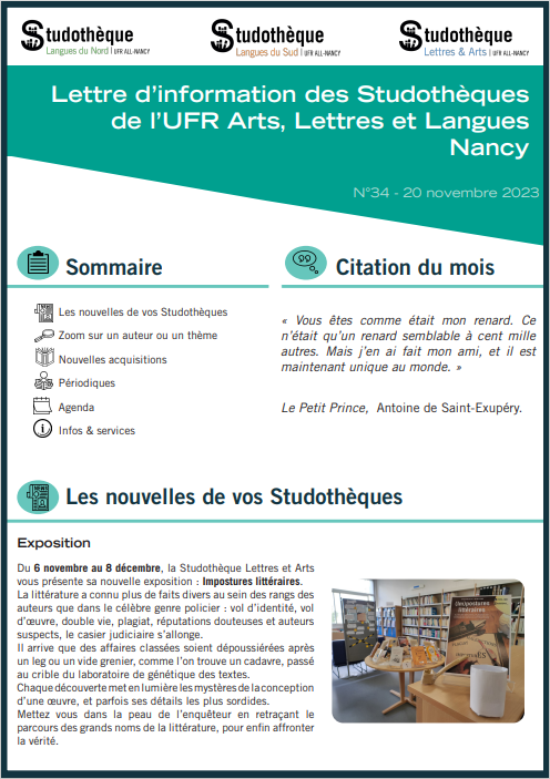 Lettre d'information n°34