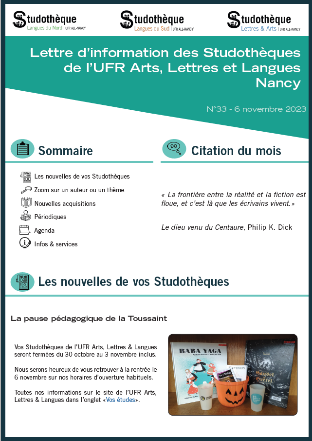 Lettre d'information n°33