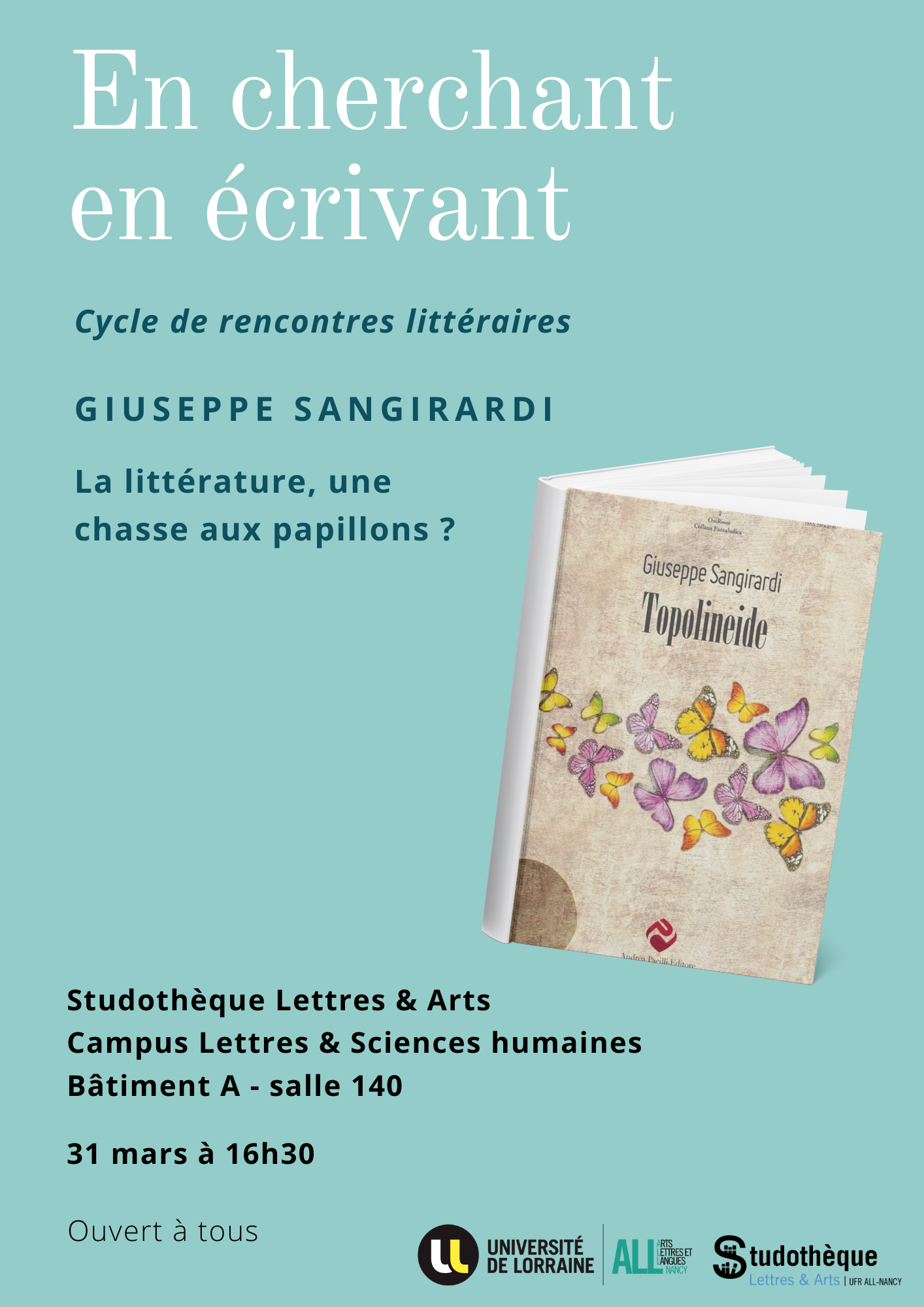 Rencontre littéraire - Giuseppe Sangirardi