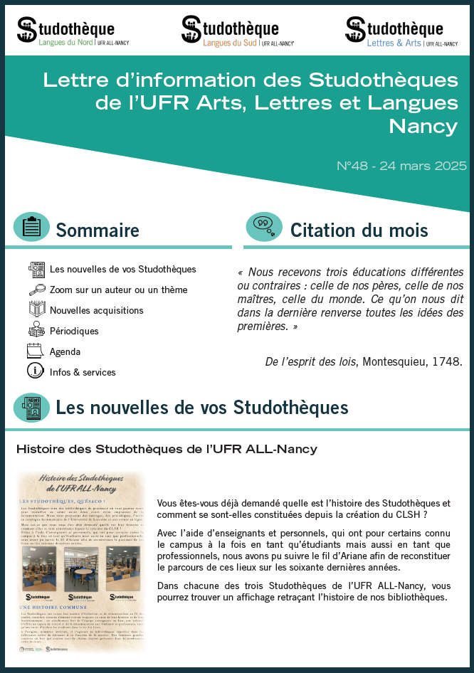 Lettre d'information n°48