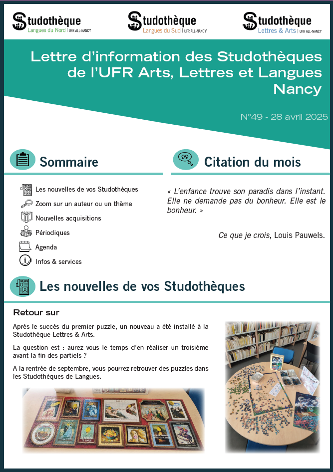 Lettre d'information n°49