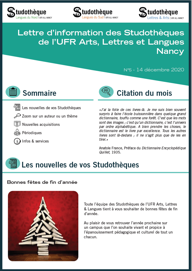 Lettre d'information n°4