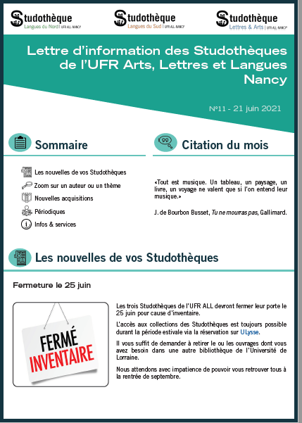 Lettre d'information n°11