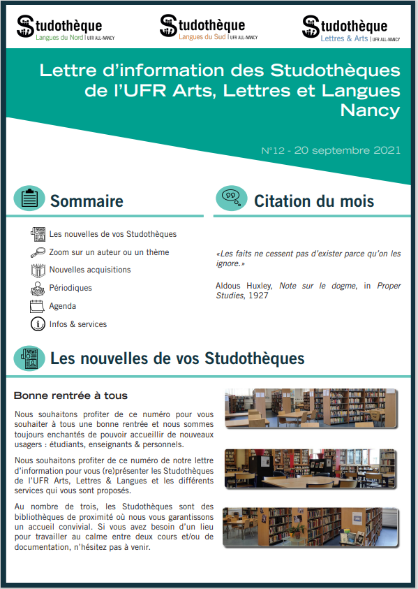 Lettre d'information n°12