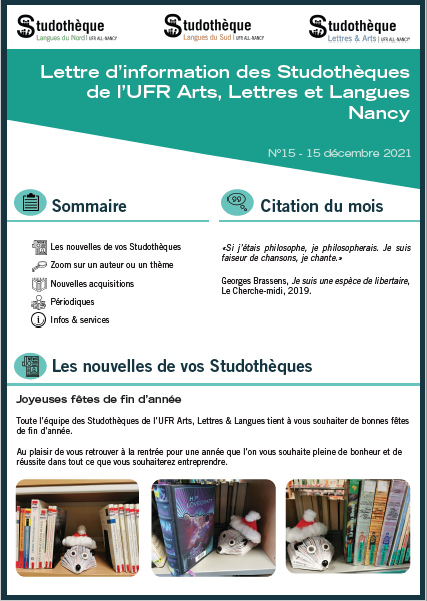 Lettre d'information n°15