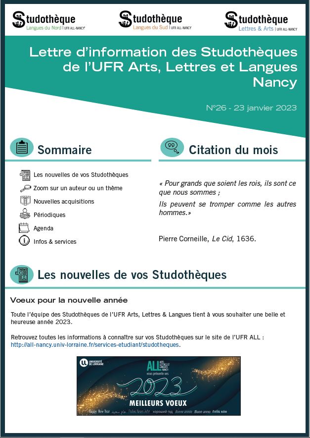 Lettre d'information n°26