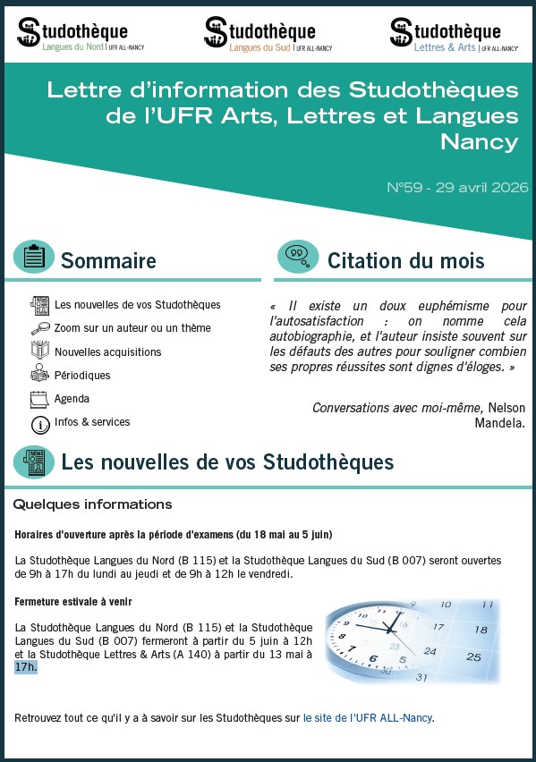 Lettre d'information n°59